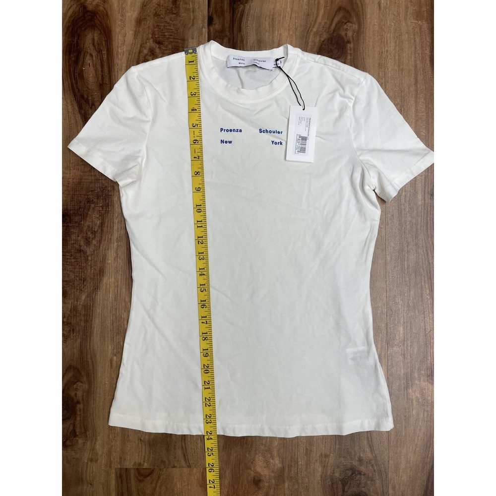 Proenza Schouler New York White Label Women's Solid Stretch Jersey T Shirt Sz S - Picture 5 of 9